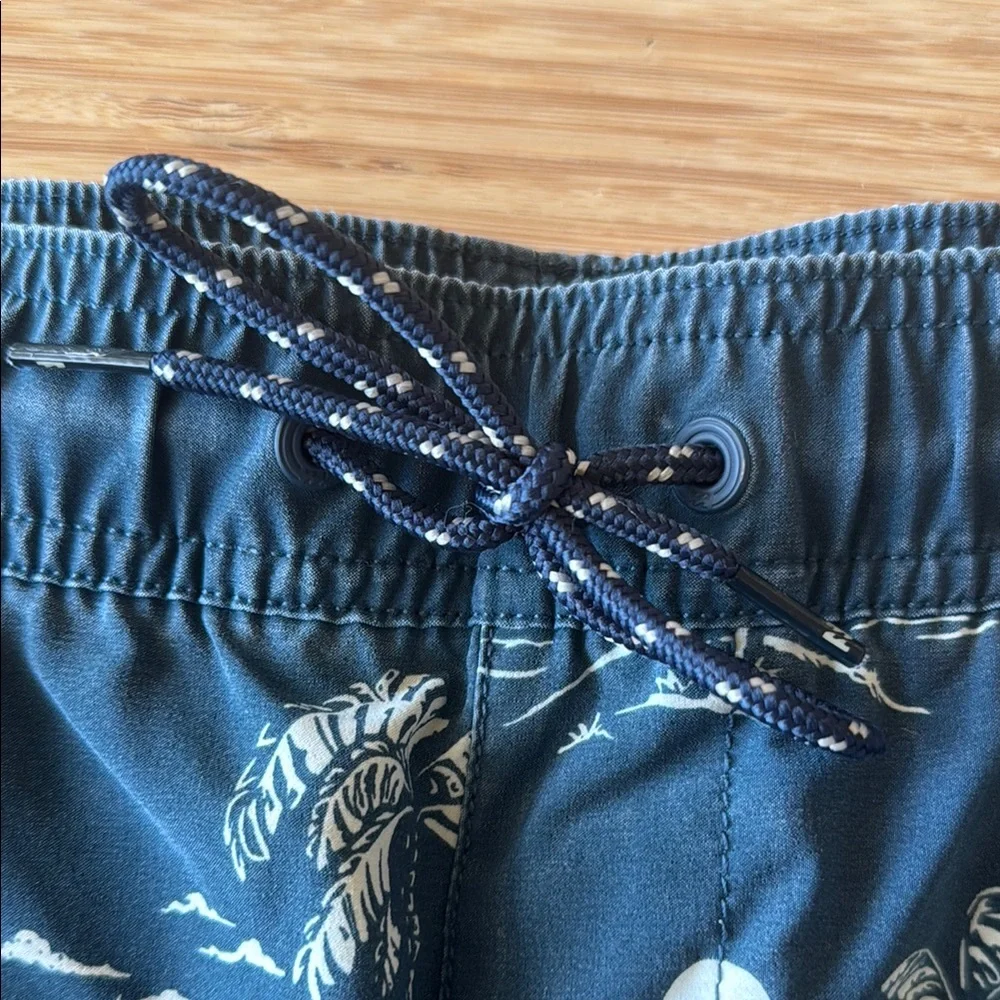 Billabong Blue Board Shorts Tropical Print Quick-Dry